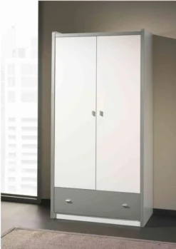 Armoire 2 Portes 1 Tiroir Bois Blanc Et Gris Bonny -KidKraft || Disney Cars || HELLO KITTY Soldes Boutique armoire 2 portes 1 tiroir bois blanc et gris bonny 5420070216708 268472