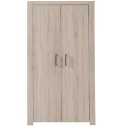 Armoire 2 Portes Bois Chêne Clair Aline