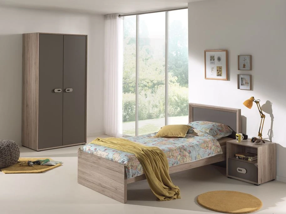 Armoire 2 Portes Bois Clair Et Marron Foresta 3 Armoire 2 Portes Bois Clair Et Marron Foresta – Image 3