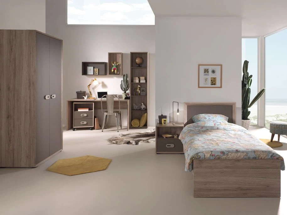 Armoire 2 Portes Bois Clair Et Marron Foresta 4 Armoire 2 Portes Bois Clair Et Marron Foresta – Image 4