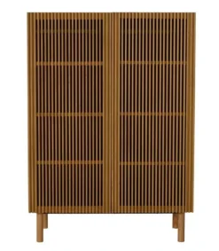 Armoire 2 Portes Bois Frêne Foncé Akaia