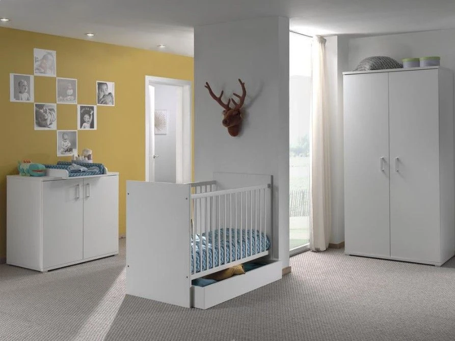 Armoire 2 Portes Bois Laqué Blanc Milani 5 Armoire 2 Portes Bois Laqué Blanc Milani – Image 5