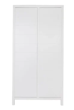 Armoire 2 Portes Bois Mélaminé Blanc Orelle