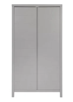 Armoire 2 Portes Bois Mélaminé Gris Orelle