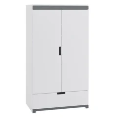 Armoire 2 Portes Enfant Blanche Moly