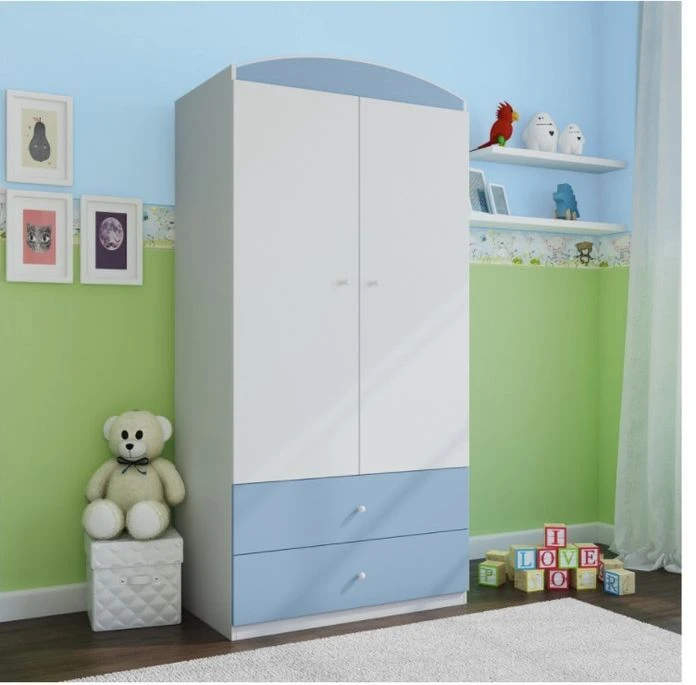 Armoire 2 Portes Enfant Bleue Drimy 3 Armoire 2 Portes Enfant Bleue Drimy – Image 3