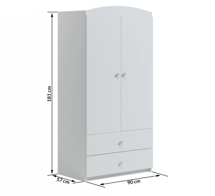 Armoire 2 Portes Enfant Bleue Drimy 4 Armoire 2 Portes Enfant Bleue Drimy – Image 4