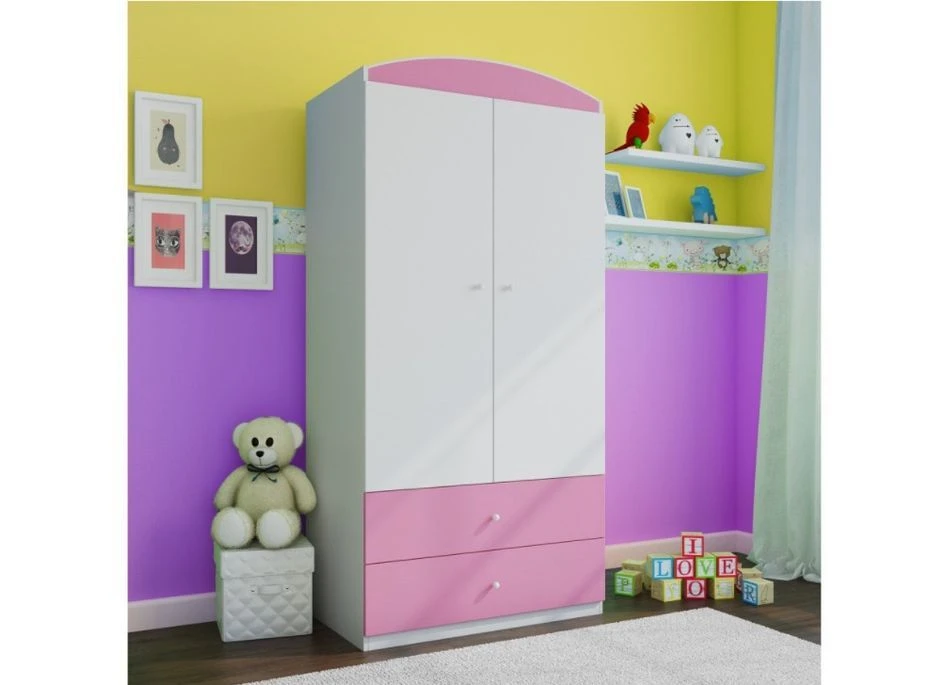 Armoire 2 Portes Enfant Rose Drimy 1 Armoire 2 Portes Enfant Rose Drimy