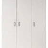 Armoire 3 Portes Bois Laqué Blanc Milani