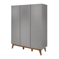 Armoire 3 Portes Laqué Gris Et Pieds Hêtre Massif Nandy -KidKraft || Disney Cars || HELLO KITTY Soldes Boutique armoire 3 portes laque blanc et pieds hetre massif trendy 5414375168367 591912