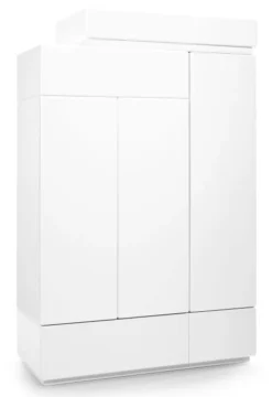 Armoire 3 Portes Laqué Blanc Pyramid