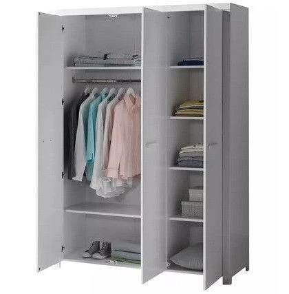 Armoire 3 Portes Pin Massif Laqué Blanc Erik 2 Armoire 3 Portes Pin Massif Laqué Blanc Erik – Image 2