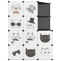 Armoire De Rangement Pour Enfants Avec 10 Cubes Noir PP -KidKraft || Disney Cars || HELLO KITTY Soldes Boutique armoire de rangement pour enfants avec 10 cubes noir pp 3666722115711 1375190