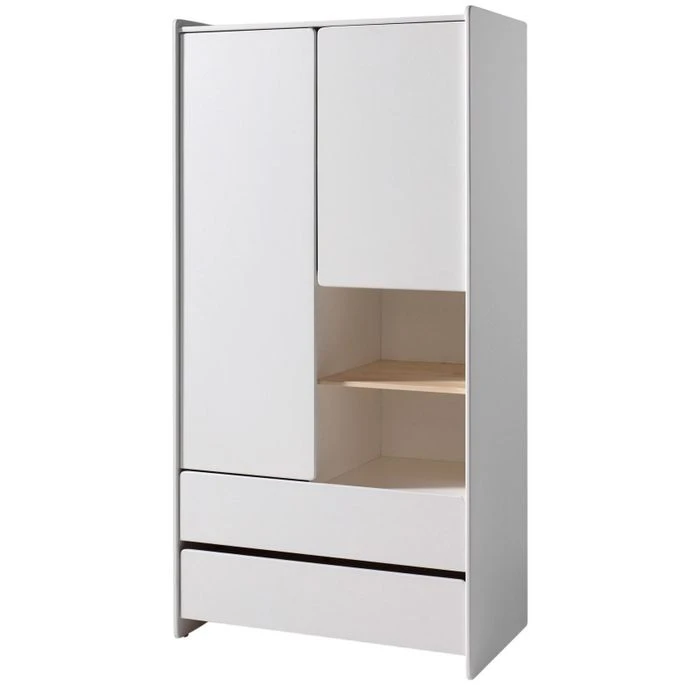Armoire Enfant 2 Portes 2 Tiroirs Bois Laqué Blanc Kiddy 1 Armoire Enfant 2 Portes 2 Tiroirs Bois Laqué Blanc Kiddy