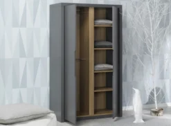 Armoire Enfant 2 Portes Bois Anthracite Milo 6 Armoire Enfant 2 Portes Bois Anthracite Milo -KidKraft || Disney Cars || HELLO KITTY Soldes Boutique armoire enfant 2 portes bois anthracite milo 3700429609903 655319