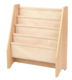 Bibliothèque Bois Naturel Et Tissu Beige Kidkraft 14221