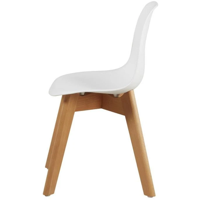 Chaise Enfant Plastique Blanc Et Pieds Hêtre Massif Sadee 2 Chaise Enfant Plastique Blanc Et Pieds Hêtre Massif Sadee – Image 2