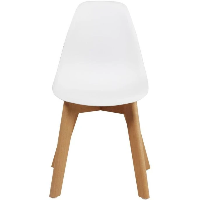 Chaise Enfant Plastique Blanc Et Pieds Hêtre Massif Sadee 3 Chaise Enfant Plastique Blanc Et Pieds Hêtre Massif Sadee – Image 3