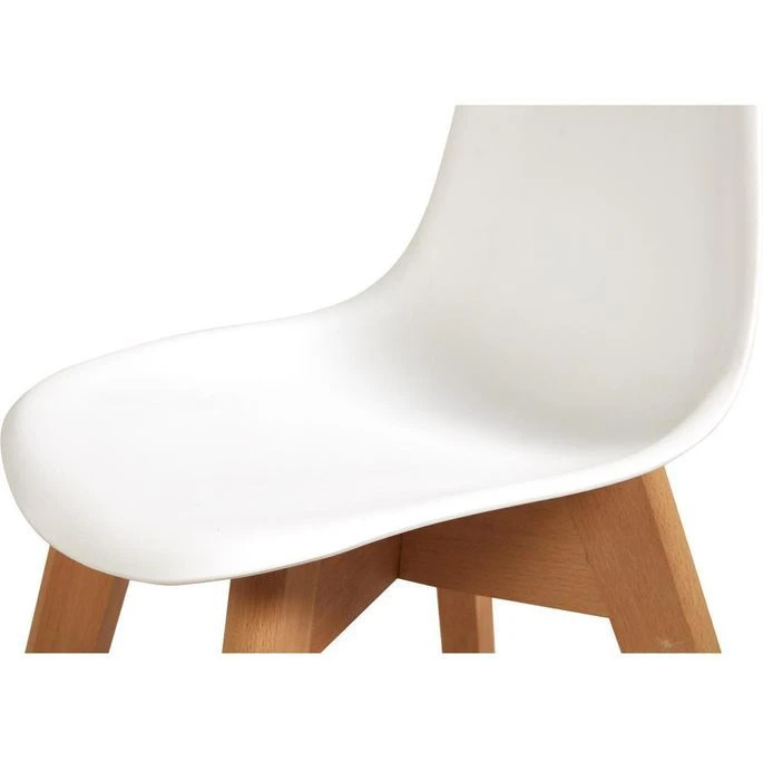 Chaise Enfant Plastique Blanc Et Pieds Hêtre Massif Sadee 4 Chaise Enfant Plastique Blanc Et Pieds Hêtre Massif Sadee – Image 4