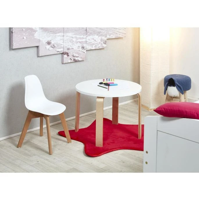 Chaise Enfant Plastique Blanc Et Pieds Hêtre Massif Sadee 7 Chaise Enfant Plastique Blanc Et Pieds Hêtre Massif Sadee – Image 7