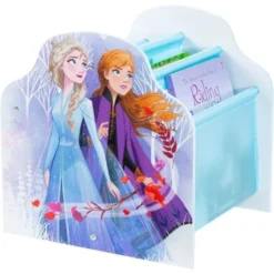 DISNEY FROZEN Bibliotheque A Pochettes La Reine Des Neiges - Rangement De Livres Pour Chambre D'enfants - Bleu
