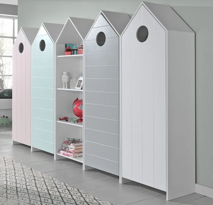 Ensemble 2 Armoires Enfant Rose & Vert Menthe Et 1 Bibliothèque Blanche Bois Laqué Camila 7 Ensemble 2 Armoires Enfant Rose & Vert Menthe Et 1 Bibliothèque Blanche Bois Laqué Camila – Image 7