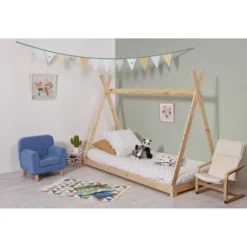Fauteuil Enfant Tissu Bleu Et Pieds Bois Massif Clair Nitty -KidKraft || Disney Cars || HELLO KITTY Soldes Boutique fauteuil enfant tissu bleu et pieds bois massif clair arthur 3248115114077 412726