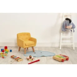 Fauteuil Enfant Tissu Jaune Et Pieds Bois Massif Clair Kansa -KidKraft || Disney Cars || HELLO KITTY Soldes Boutique fauteuil enfant tissu jaune et pieds bois massif clair charlotte 3248115115210 412707