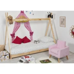 Fauteuil Enfant Tissu Rose Et Pieds Bois Clair Kessy -KidKraft || Disney Cars || HELLO KITTY Soldes Boutique fauteuil enfant tissu rose et pieds bois clair jimi 3248115116354 532461