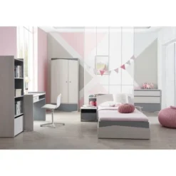 IGLOO Armoire De Chambre Enfant - 2 Portes Et 1 Tiroir - Décor Chene Clair/Gris - L97,6 X P55 X H192 Cm -KidKraft || Disney Cars || HELLO KITTY Soldes Boutique igloo armoire de chambre enfant 2 portes et 1 tiroir decor chene clair gris l97 6 x p55 x h192 cm 3605095683113 435700