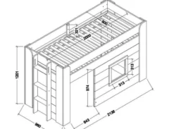 Lit Enfant Mezzanine Cabane 90x200 Cm Bois Laqué Blanc Noah 7 Lit Enfant Mezzanine Cabane 90x200 Cm Bois Laqué Blanc Noah -KidKraft || Disney Cars || HELLO KITTY Soldes Boutique lit enfant mezzanine cabane 90x200 cm bois laque blanc noah 5420070226875 594803