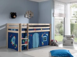 Lit Mezzanine 90x200 Cm Avec Tente Astra Pin Massif Clair Pino -KidKraft || Disney Cars || HELLO KITTY Soldes Boutique lit mezzanine 90x200 cm avec tente astra pin massif clair pino 5420070227797 696421