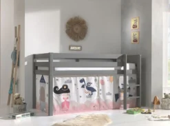 Lit Mezzanine 90x200 Cm Avec Tente Château Pin Massif Gris Pino -KidKraft || Disney Cars || HELLO KITTY Soldes Boutique lit mezzanine 90x200 cm avec tente chateau pin massif gris pino 5420070236485 696885