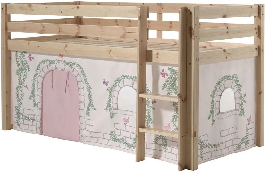 Lit Mezzanine 90x200 Cm Avec Tente Contra Pin Massif Clair Pino 1 Lit Mezzanine 90x200 Cm Avec Tente Contra Pin Massif Clair Pino