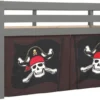 Lit Mezzanine 90x200 Cm Avec Tente Pirate Marron Pin Massif Gris Pino