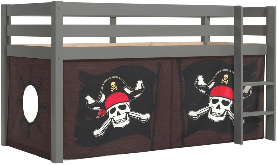 Lit Mezzanine 90x200 Cm Avec Tente Pirate Marron Pin Massif Gris Pino 1 Lit Mezzanine 90x200 Cm Avec Tente Pirate Marron Pin Massif Gris Pino