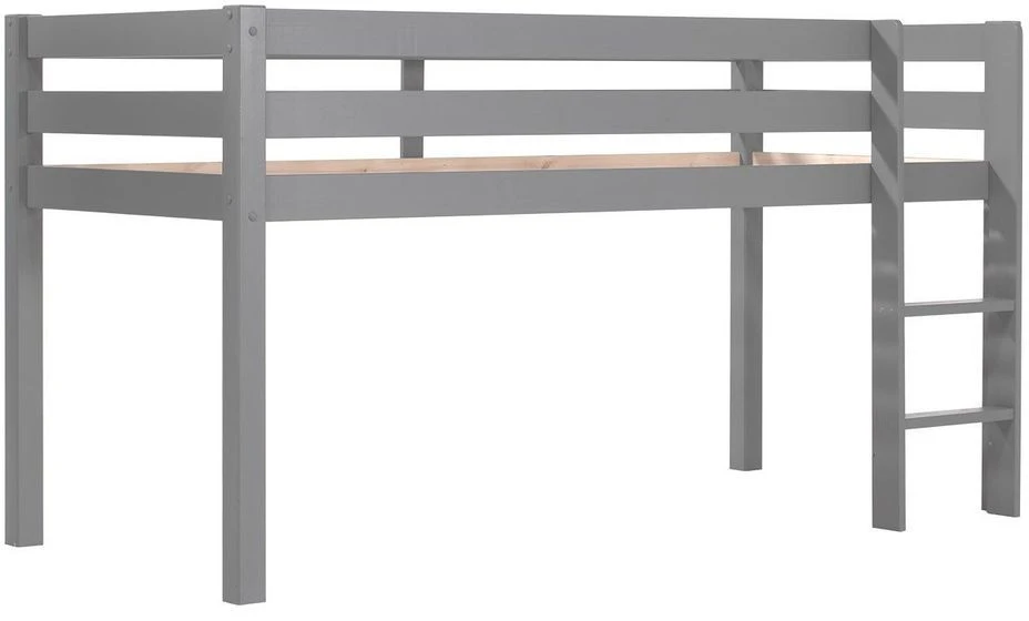 Lit Mezzanine 90x200 Cm Avec Tente Police Pin Massif Gris Pino 2 Lit Mezzanine 90x200 Cm Avec Tente Police Pin Massif Gris Pino – Image 2