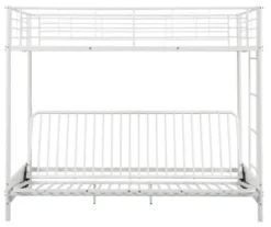 Lit Mezzanine Avec Banquette Métal Blanc 90x190 Ou 140x190 Cm Mezzaclic