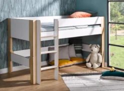 Lit Mezzanine Haut 90x190 Cm Blanc Et Bouleau Clair Natura -KidKraft || Disney Cars || HELLO KITTY Soldes Boutique lit mezzanine haut 90x190 cm blanc et bouleau clair natura 3700429624005 654032