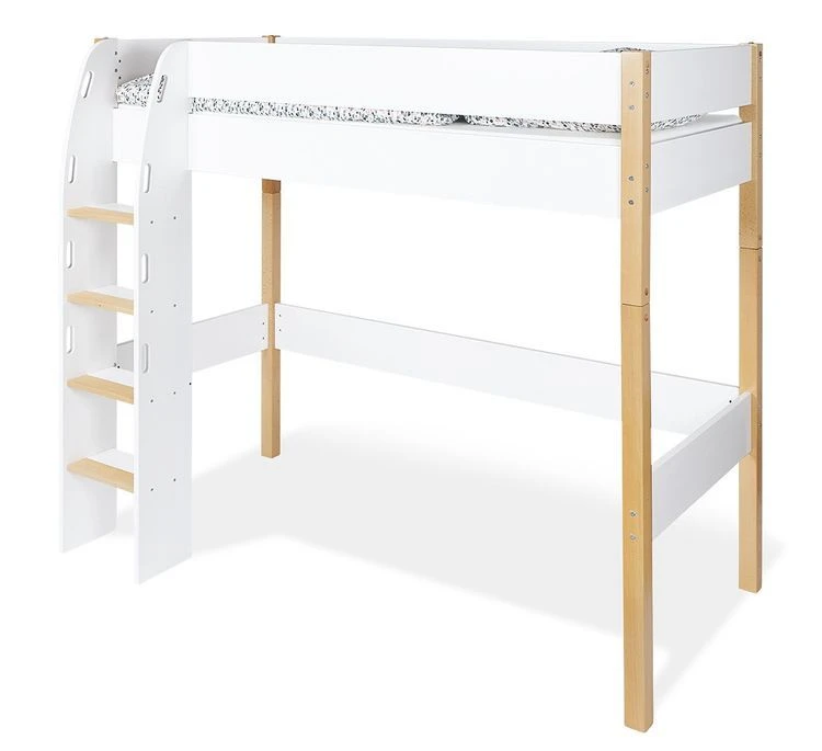 Pinolino Lit Mezzanine Laqué Blanc Et Hêtre Massif Clair Ville 90x200 Cm 2 Pinolino Lit Mezzanine Laqué Blanc Et Hêtre Massif Clair Ville 90x200 Cm – Image 2