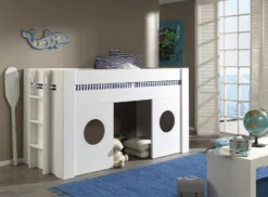 Lit Mezzanine Mi Hauteur 90x200 Cm Laqué Blanc Freya -KidKraft || Disney Cars || HELLO KITTY Soldes Boutique lit mezzanine mi hauteur 90x200 cm laque blanc freya 5420070231695 594806