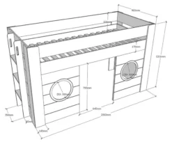 Lit Mezzanine Mi Hauteur 90x200 Cm Laqué Blanc Freya -KidKraft || Disney Cars || HELLO KITTY Soldes Boutique lit mezzanine mi hauteur 90x200 cm laque blanc freya 5420070231695 594809