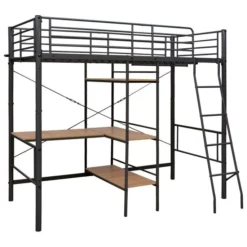 Lit Mezzanine Rmétal Gris Avec Bureau Bois Naturel Kozty 90x200 Cm -KidKraft || Disney Cars || HELLO KITTY Soldes Boutique lit mezzanine rmetal gris avec bureau bois naturel kozty 90x200 cm 3666722549912 404770
