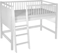 Lit Mezzanine Transformable Hêtre Massif Blanc Tom 70