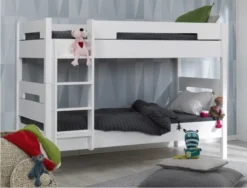 Lit Superposé Enfant Blanc Milo 90 X 200 Cm