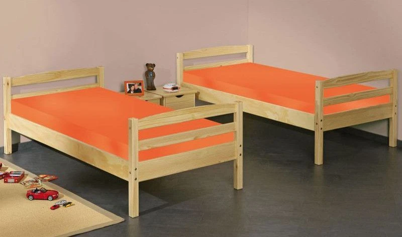 Lit Superposé Pin Massif Clair Salva 90x200 Cm 2 Lit Superposé Pin Massif Clair Salva 90x200 Cm – Image 2