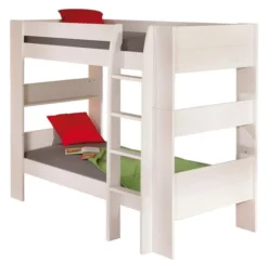 Lit Superposé Pin Massif Blanc Kantus 90x200 Cm