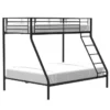 Lits Superposés En Métal - Noir - Sommiers Inclus - 90/140 X 190 Cm - BRUCE
