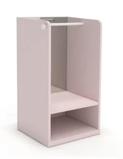 Meuble Penderie Rose Avec Miroir Sans Pieds Et Patère Nuage Rose