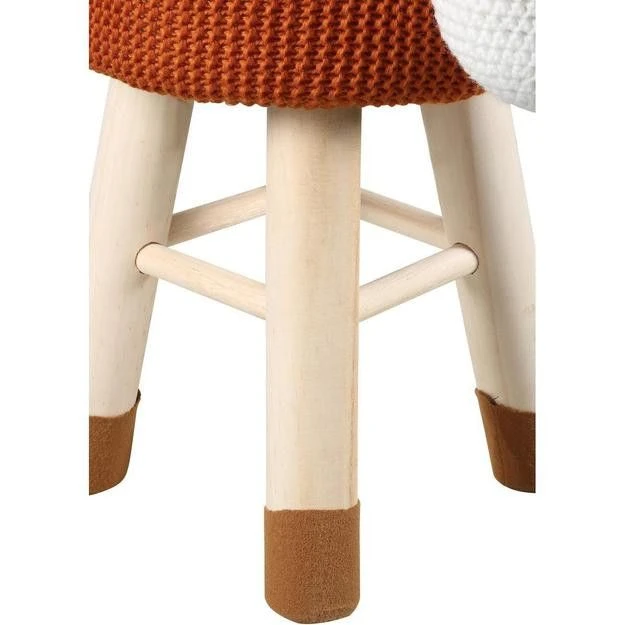 Pouf Enfant Cerf Crochet Marron Et Pieds Bois Massif Leala 4 Pouf Enfant Cerf Crochet Marron Et Pieds Bois Massif Leala – Image 4